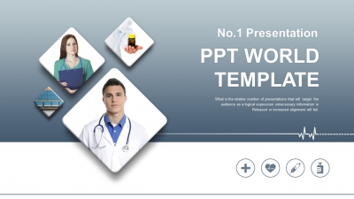 외국 외국인 PPT 템플릿 의료 컨설팅 비즈니스(자동완성형포함)