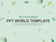 자연 환경 PPT 템플릿 시원한 나뭇잎(자동완성형포함)_슬라이드1