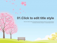 핑크빛 벚꽃나무 동산(자동완성형포함) 파워포인트 PPT 템플릿 디자인_슬라이드3