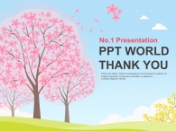 핑크빛 벚꽃나무 동산(자동완성형포함) 파워포인트 PPT 템플릿 디자인_슬라이드36