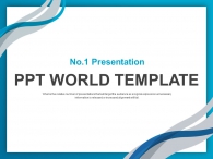 심플한 블루 물결 그래픽(자동완성형포함) 파워포인트 PPT 템플릿 디자인_슬라이드1