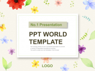 일러스트 플라워 기획서(자동완성형포함) 파워포인트 PPT 템플릿 디자인_슬라이드1