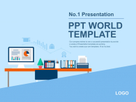 분석적인 책상 일러스트(자동완성형포함) 파워포인트 PPT 템플릿 디자인_슬라이드1