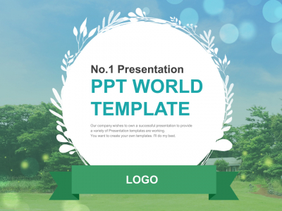푸른 숲속 캠핑 배경(자동완성형포함) 파워포인트 PPT 템플릿 디자인_슬라이드1
