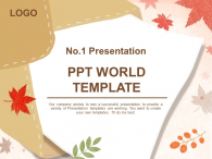 단풍잎 가을 편지 파워포인트 PPT 템플릿 디자인_슬라이드1