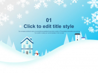 눈이 내리는 겨울 풍경 일러스트 파워포인트 PPT 템플릿 디자인_슬라이드3