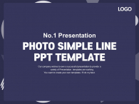 포토 심플 플랫 라인(자동완성형) 파워포인트 PPT 템플릿 디자인_슬라이드1