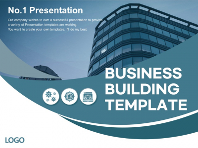 비지니스 빌딩 회사소개서 파워포인트 PPT 템플릿 디자인