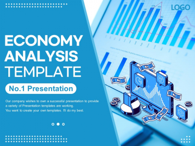 시장 경제 금융 분석(자동완성형포함) 파워포인트 PPT 템플릿 디자인_슬라이드1