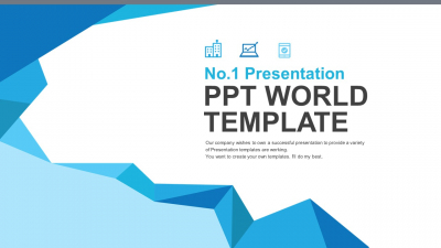 역동적인 다각형과 아이콘 와이드형 (자동완성형포함) 파워포인트 PPT 템플릿 디자인_슬라이드1