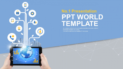 애니형 글로벌 스마트폰 서비스 와이드형 (자동완성형포함) 파워포인트 PPT 템플릿 디자인_슬라이드1