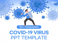 코로나 바이러스 방역 수칙 파워포인트 PPT 템플릿 디자인_슬라이드1