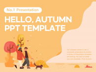 안녕 가을 한줌 파워포인트 PPT 템플릿 디자인_슬라이드1