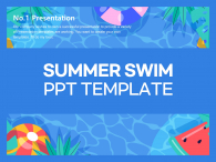 여름 수영 풀장 파워포인트 PPT 템플릿 디자인_슬라이드1