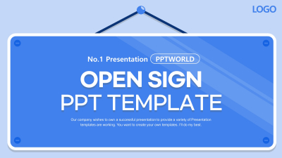 오픈 사인 행사 와이드형 파워포인트 PPT 템플릿 디자인