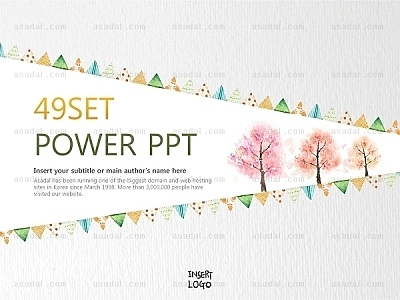 봄 spring PPT 템플릿 세트2_플래그 봄 일러스트_b0097(조이피티)