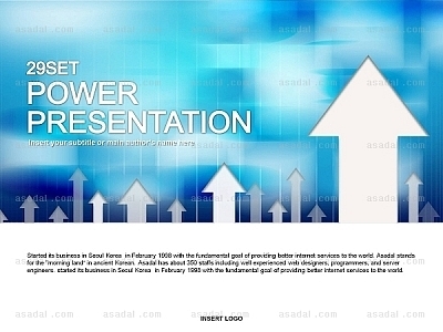 디자인 비즈니스 PPT 템플릿 세트_블루그래픽상승화살표_b0643(좋은피티)