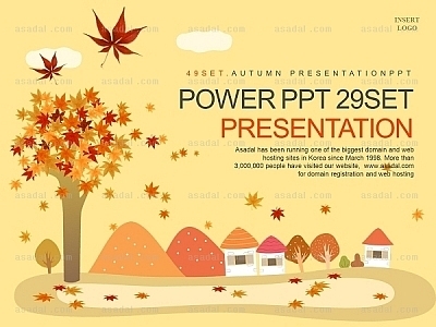 추석 autumn PPT 템플릿 세트_단풍_880(바니피티)