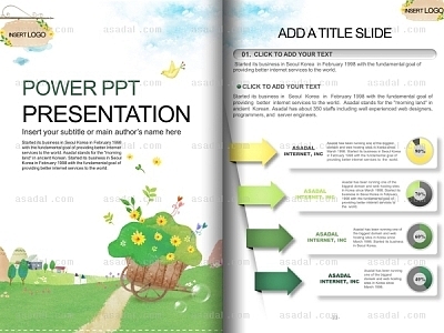 memorandum 세로형 생활 자연 PPT 템플릿 세로_봄 향기 가득한 마을_0251(조이피티)