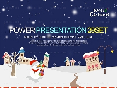 christmas Xmas PPT 템플릿 세트_White Christmas_1258(바니피티)