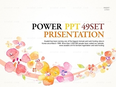 animal flower PPT 템플릿 세트2_봄꽃_1273(바니피티)