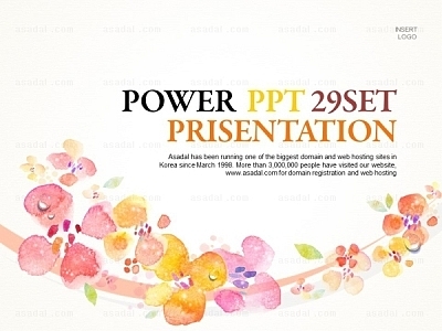 animal flower PPT 템플릿 세트_봄꽃_1274(바니피티)