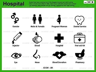 일러스트 아이콘 PNG아이콘 PPT 템플릿 1종_병원아이콘_d0068(좋은피티)