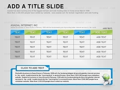 단일형 table PPT 템플릿 1종_표형_d0142(조이피티)