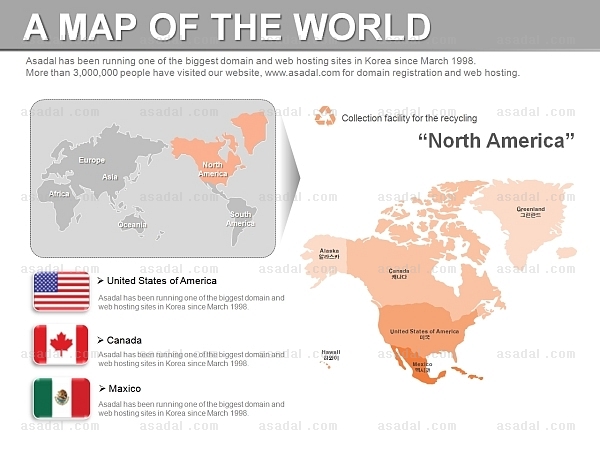 해외지도 world map PPT 템플릿 1종_북아메리카지도_0006(맑은피티)