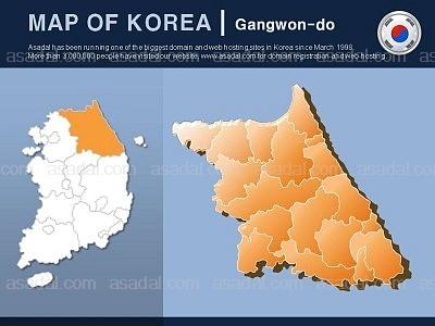 세계지도 생명 PPT 템플릿 1종 강원도 지도형_0003(비토피티)