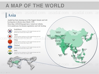 한국지도 세계지도 PPT 템플릿 1종_아시아 지도형_0005(드림피티)