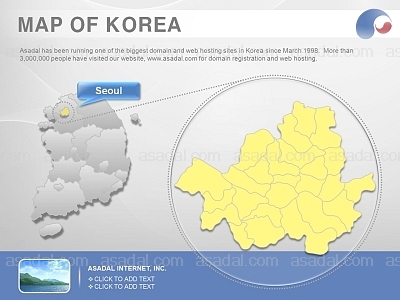 세계지도 꿈 PPT 템플릿 1종_서울 지도형_0002(드림피티)