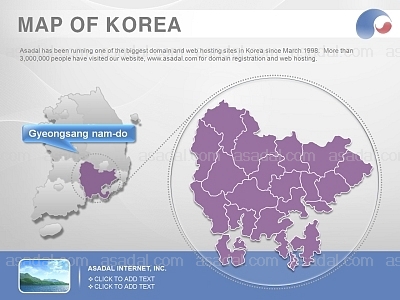 세계지도 DREAM피티디자 PPT 템플릿 1종_경상남도 지도형_0013(드림피티)