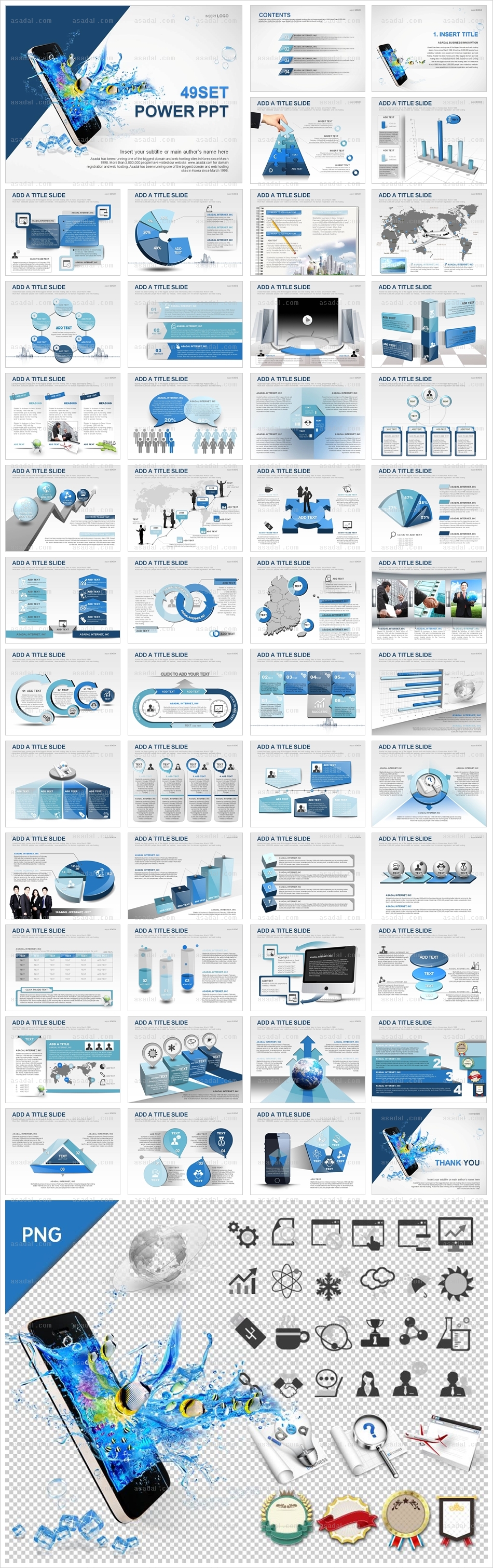 company 사업계획서 PPT 템플릿 애니2_스마트폰 월드_a0067(조이피티)