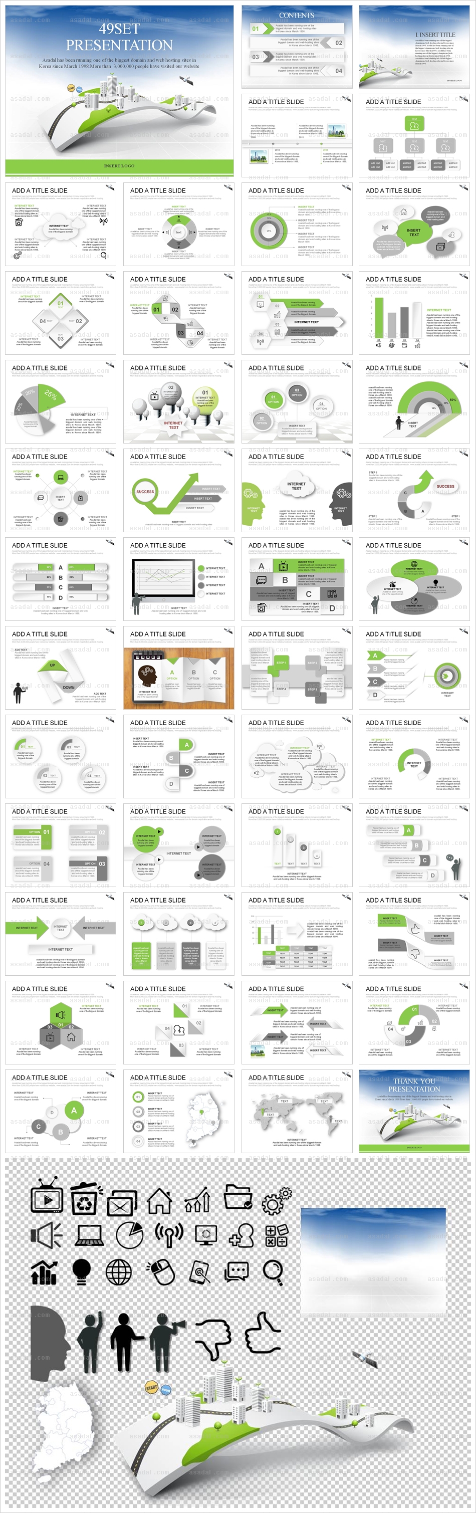 company 사업계획서 PPT 템플릿 애니2_지구도로_a0151(그린피티)