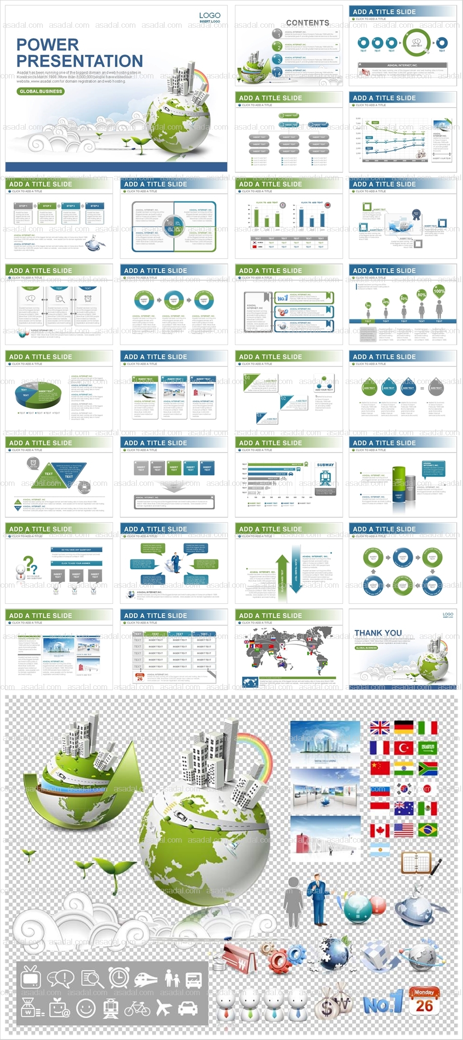 business company PPT 템플릿 애니_글로벌 일러스트_0032(감각피티)