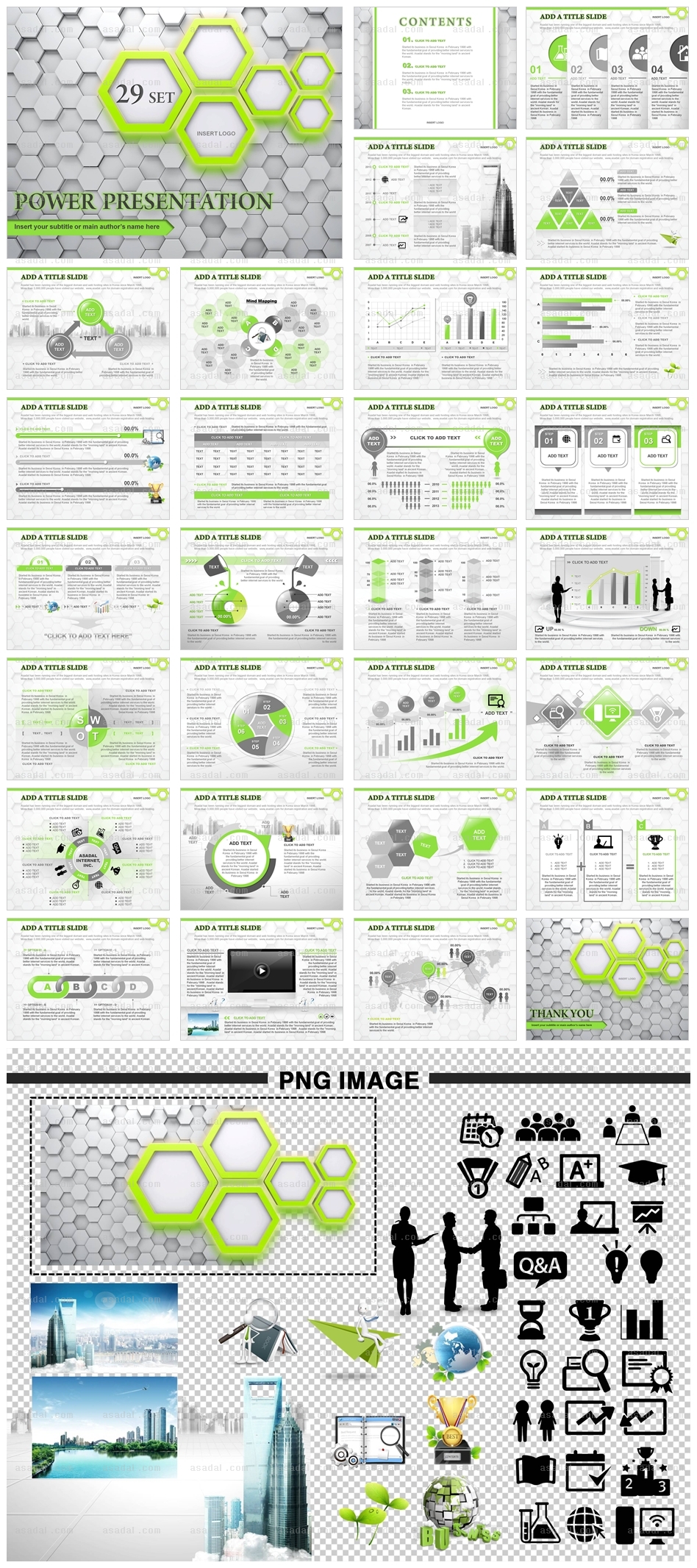 business company PPT 템플릿 세트_네온육각형_b0322(좋은피티)