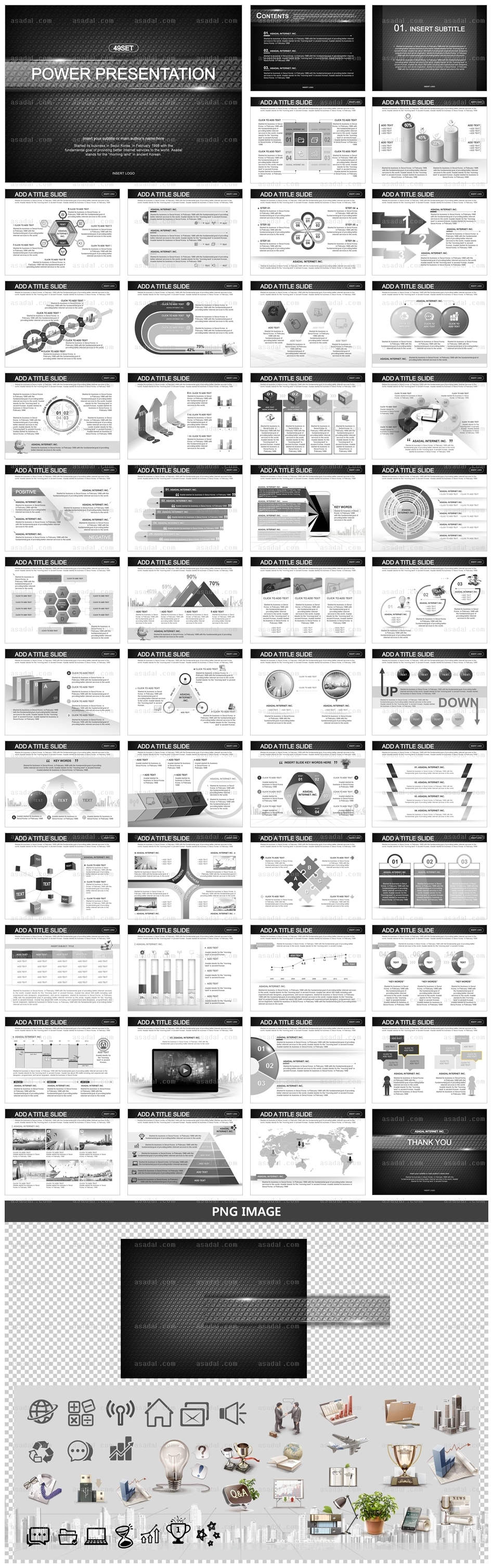 business company PPT 템플릿 세트2_심플블랙제안서_b0668(좋은피티)