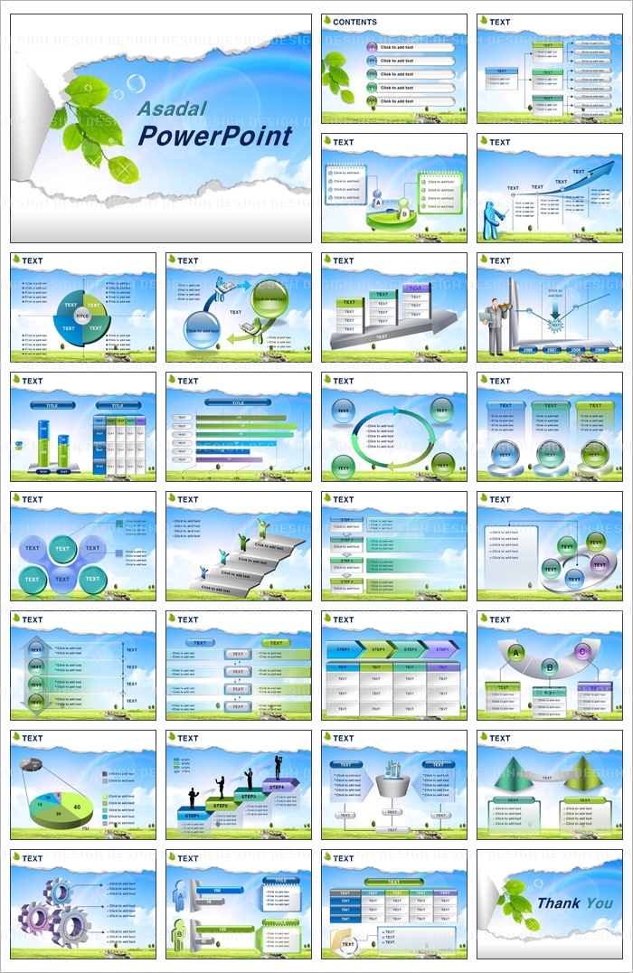 tree forest PPT 템플릿 자연의 깨끗함_001(굿피티)