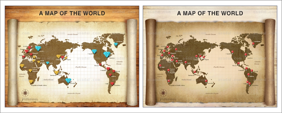 해외지도 world map PPT 템플릿 1종_세계지도형_d0071(조이피티)