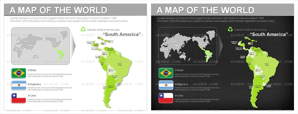 해외지도 world map PPT 템플릿 1종_남아메리카지도_0007(맑은피티)