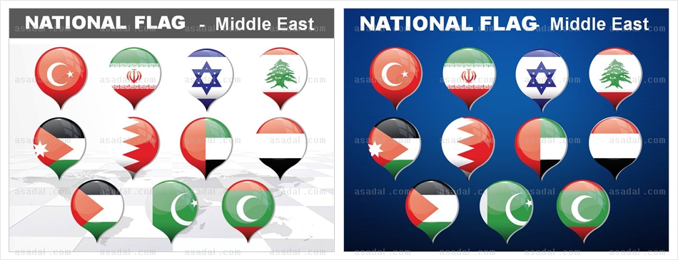 글자 아이콘 PNG아이콘 PPT 템플릿 1종_중동 national flag ICON_맑은피티