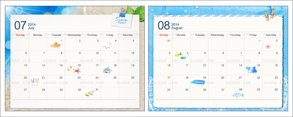 동영상프레임 이미지프레임 PPT 템플릿 1종_2014 캘린더_d0643(퓨어피티)