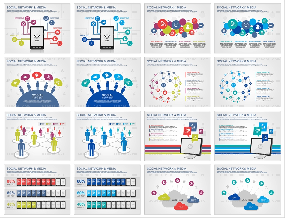 8종형 8set PPT 템플릿 8종_소셜네트워크&미디어_d0709(퓨어피티)