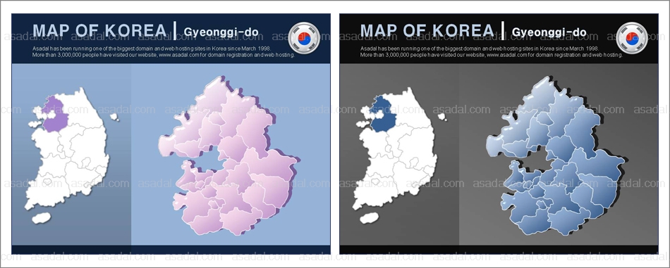 세계지도 생명 PPT 템플릿 1종 경기도 지도형_0002(비토피티)