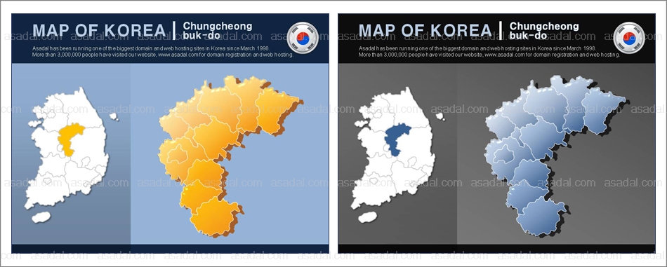 세계지도 vito p PPT 템플릿 1종 충청북도 지도형_0006(비토피티)