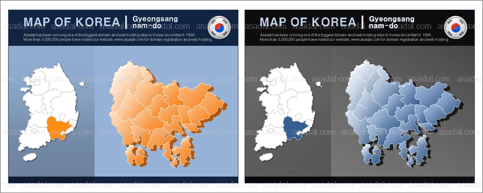 세계지도 vito p PPT 템플릿 1종 경상남도 지도형_0009(비토피티)