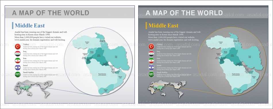 한국지도 세계지도 PPT 템플릿 1종_중동 지도형_0006(드림피티)