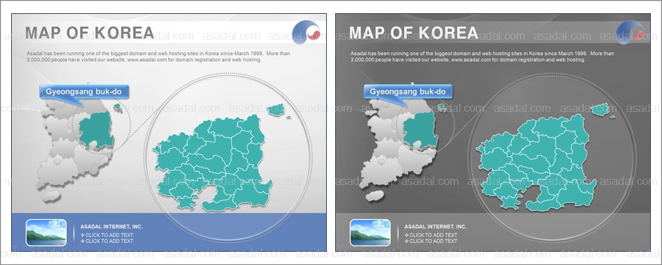 세계지도 DREAM피티디 PPT 템플릿 1종_경상북도 지도형_0012(드림피티)