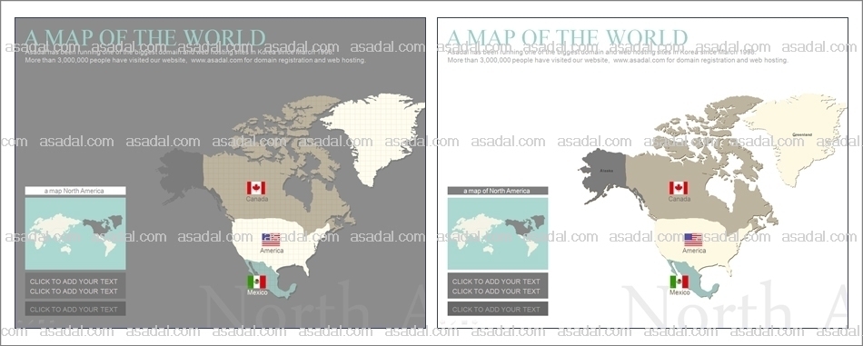 차트 di PPT 템플릿 1종_북아메리카 지도형_0006(감각피티)